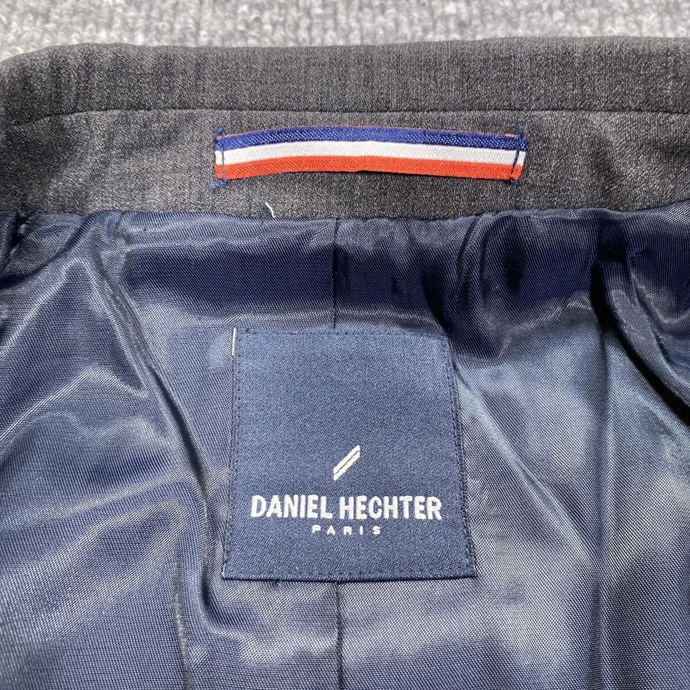 Daniel Hechter Blazer Mens 40S Charcoal Grey 100%‎ Wool Two Button Suit Jacket